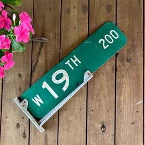Retired Street Sign 19th Street 200 Block Vintage Decor